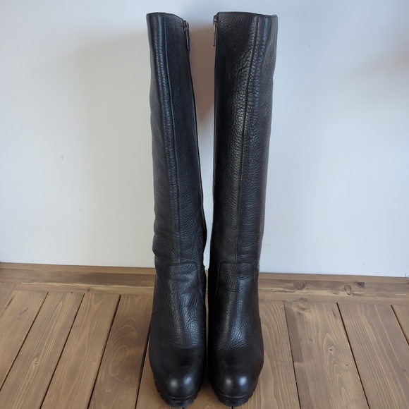 RUDSAK Textured Black Leather Heeled Boots - Picture 3 of 12